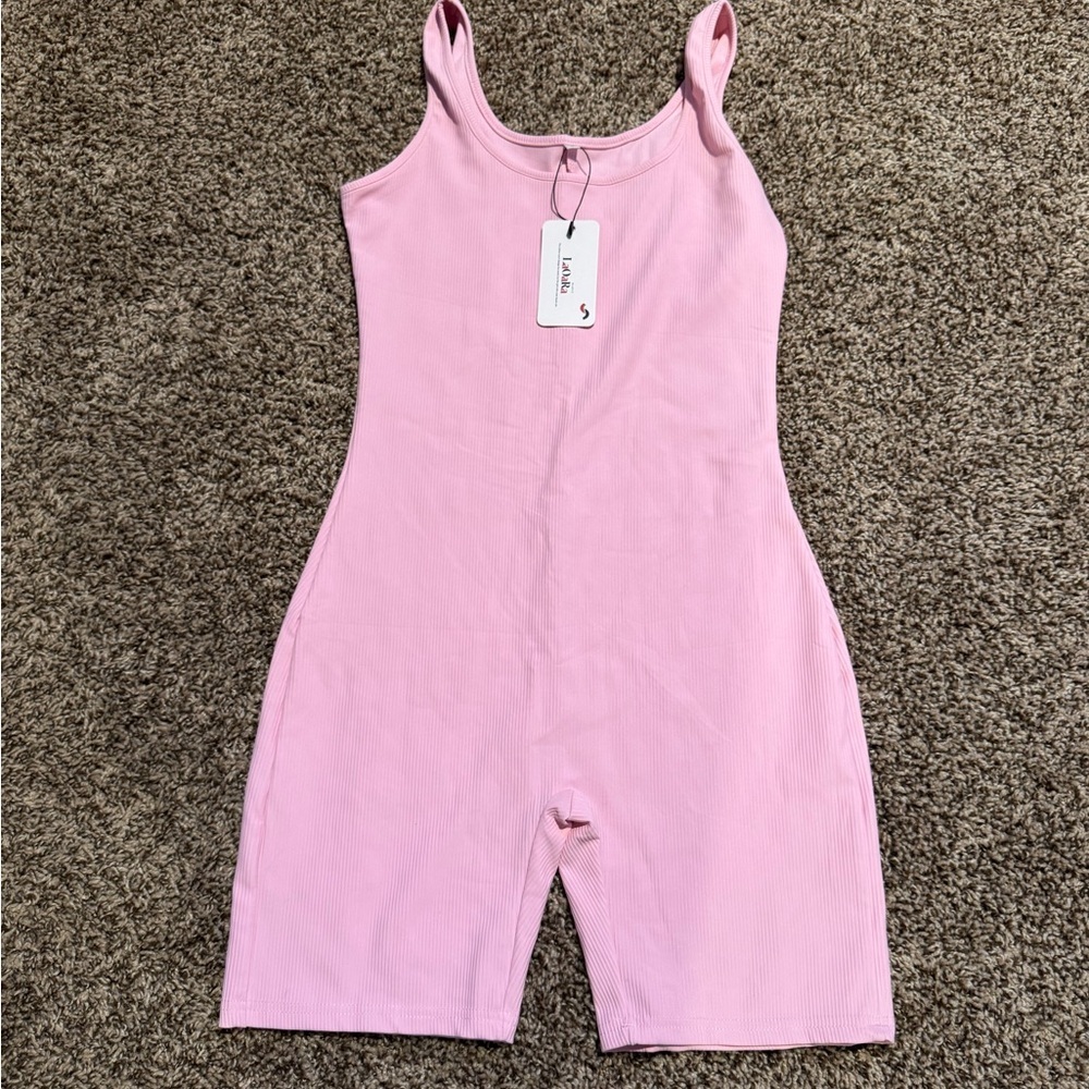 Pink Bodysuit One Piece with Classic Cut